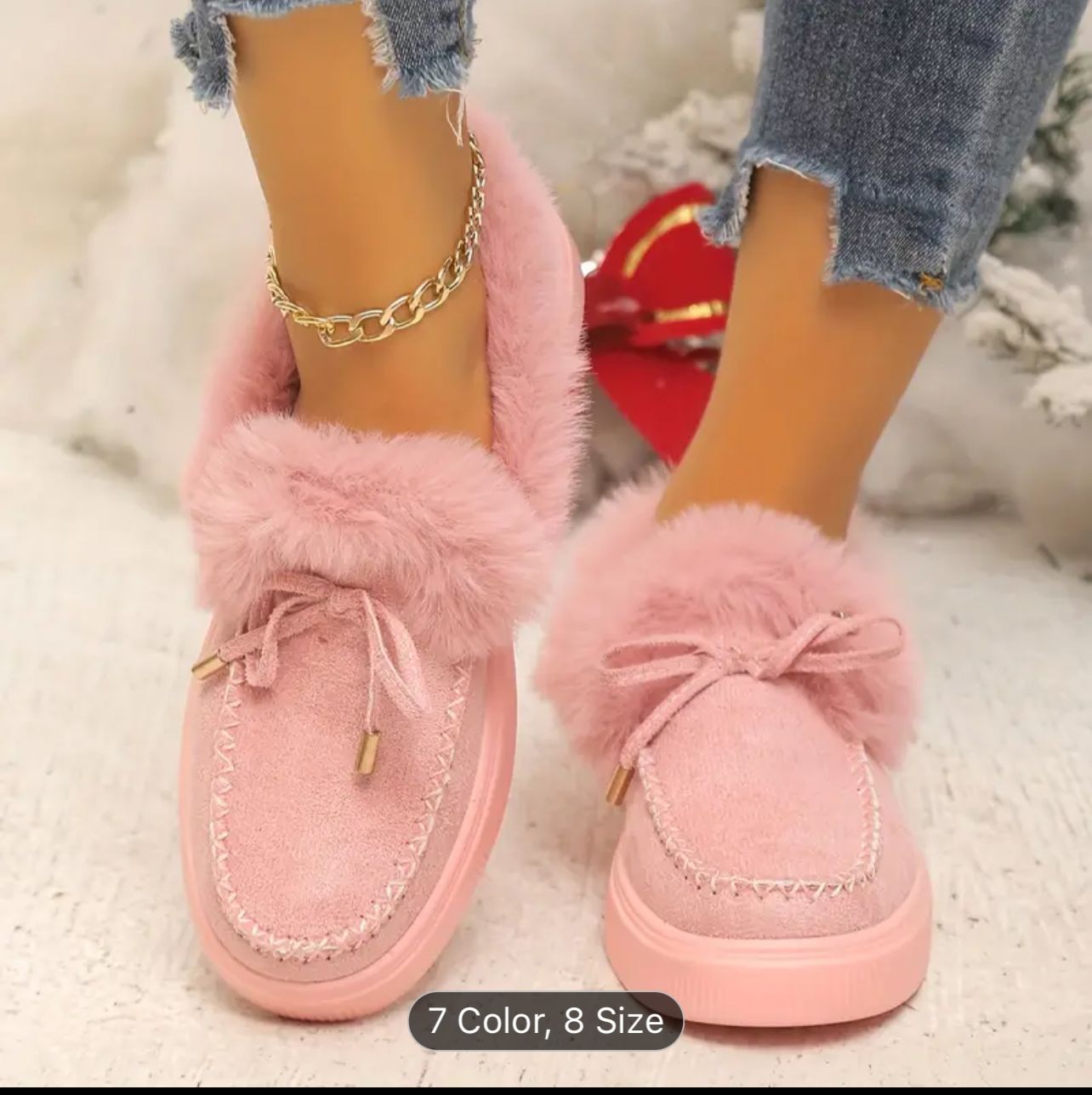 Women's Warm Plush Winter Ankle Boots, Cozy Snow Boots for Cold Weather